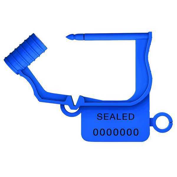 Universeal Padlock Seals, Blue, Plastic, PK50 UFLEX BLUE50