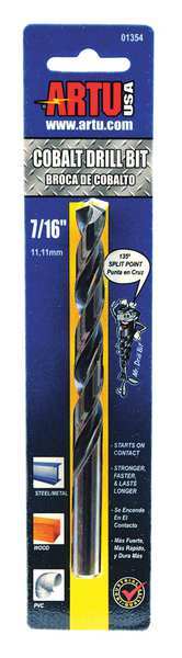 Artu 7/16" Cobalt Jobber Length Drill Bit 01354