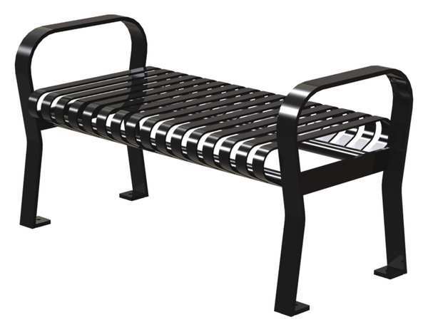 Thomas Steele Outdoor Bench, 49 in. L, 25-1/4 in. H, Blck CRF-4-VS-B