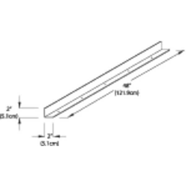 Instock Retaining Lip, Steel, 48" W, 2" D GRPSLA48