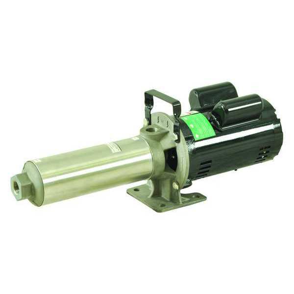 Dayton Multi-Stage Booster Pump, 2 hp, 240V AC, 1 Phase, 1 in NPT Inlet Size, 9 Stage, 134 psi Max Pressure 45MW91