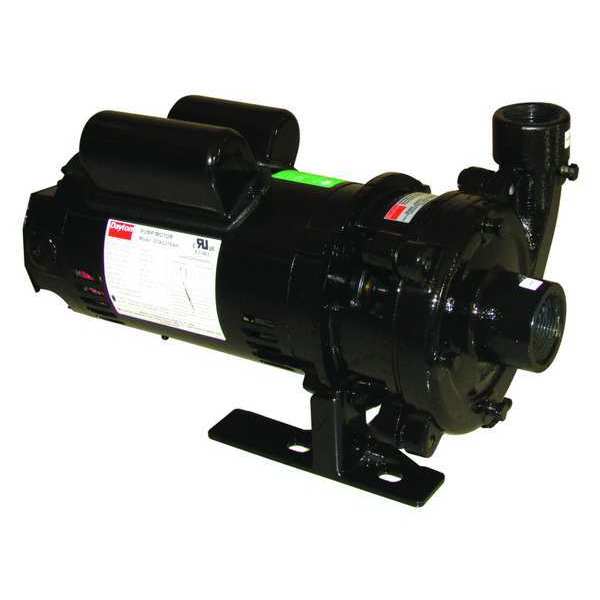 Dayton Pressure Booster Pump, 1/2 hp, 120/240V AC, 1 Phase, 1-1/2 in NPT Inlet Size, 1 Stage 45MW12