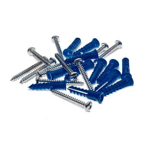 Triton Products 12 Strainless Steel Screws & 12 Plastic Wall Anchors for Mounting Stainless Steel LocBoard LB-MHKS