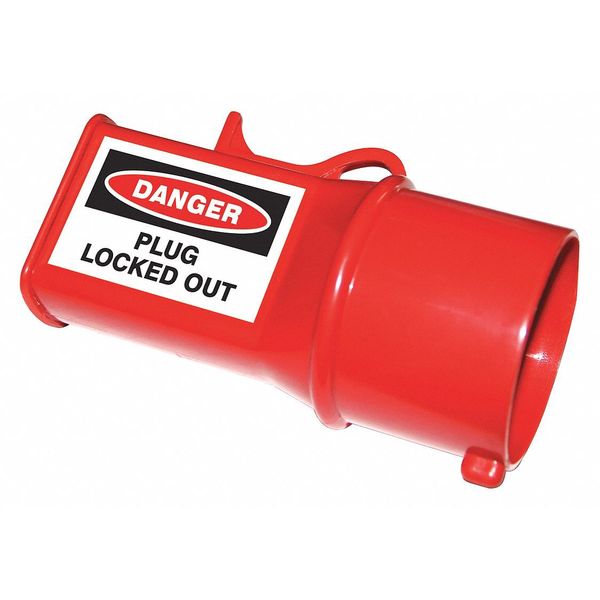 Zoro Select Plug Lockout, Red, Polyurethane 45MZ78