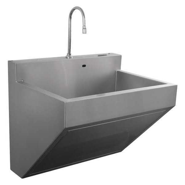 Scrub-Ware 30 in W x 23 in L x 26 in H, Wall Mount, Compact Surgical Scrub Sink 4111-0002