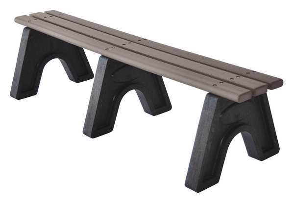 Ultrasite Outdoor Bench, 72 in. L, 16 in. H, Gray PB 6GRASPOE