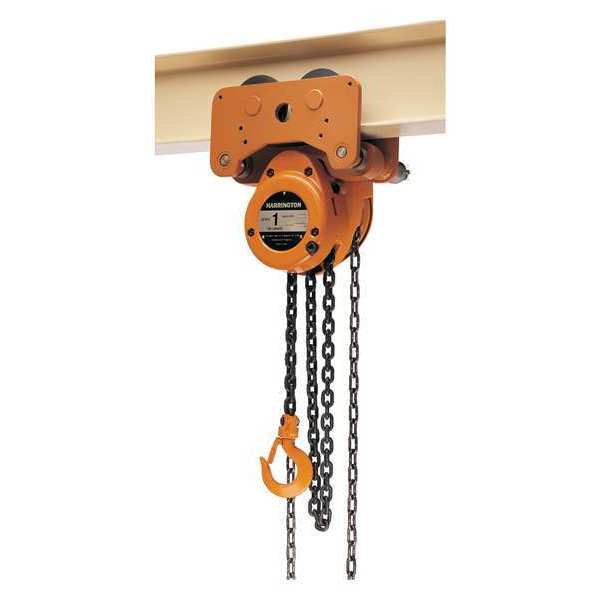 Harrington Low Headroom Chain Hoist, 10 ft.Lift NTH010-10