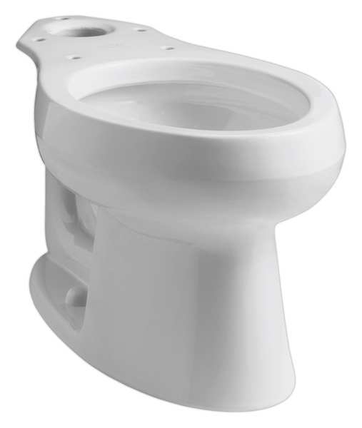 Kohler Toilet Bowl, 1.28 to 1.6 gpf, Gravity Fed, Floor Mount, Elongated, White K-4198-0