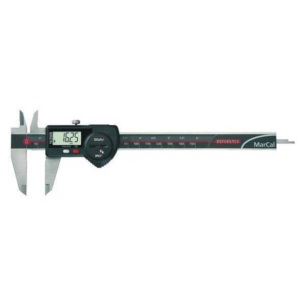 Mahr Digital Caliper, 40mm Jaw D, 150mm Range 4103066