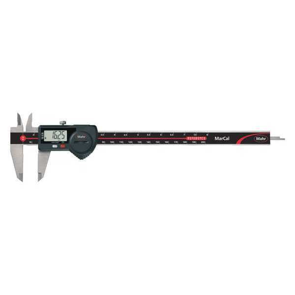 Mahr Digital Caliper, 50mm Jaw D, SS, 200mmRange 4103018