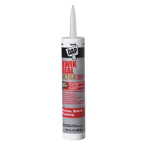 Dap Kitchen & Bath Sealant, 10.1 oz, Cartridge, Clear, Acrylic Polymer Base 18898