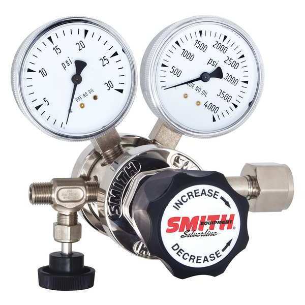 Smith Equipment Specialty Gas Regulator, Two Stage, CGA-540, 0 to 100 psi, Use With: Oxygen 123-2008