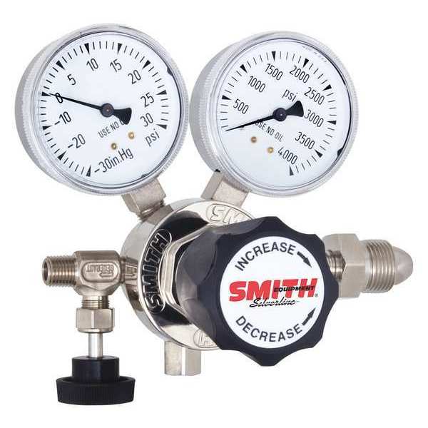 Specialty Gas Regulator, Single Stage, CGA-580, 0 to 50 psi, Use With:  Argon, Helium, Nitrogen