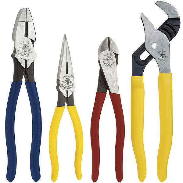 Klein Tools 4 Piece Plier Set Dipped Handle 94506