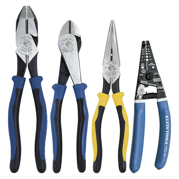 Klein Tools 4 Piece Plier Set Ergonomic Handle 94998