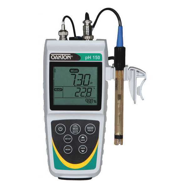 Oakton pH Meter, LCD, 150 Data Sets WD-35614-30