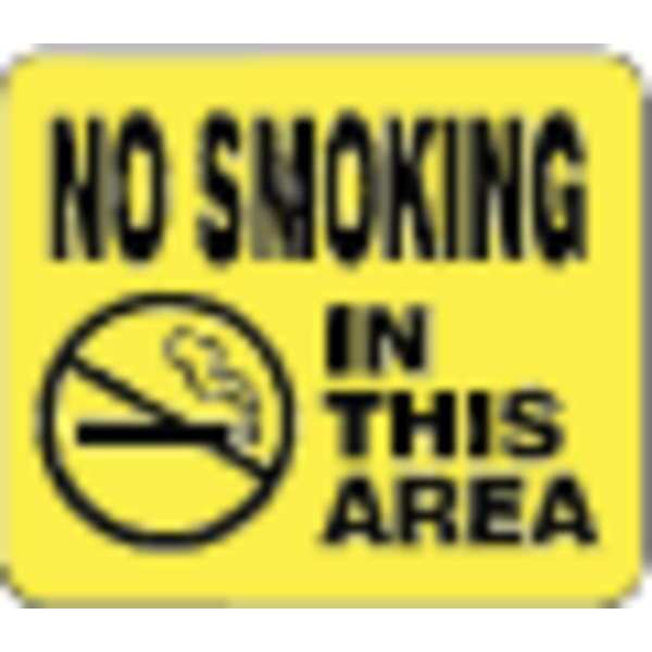 Tensabarrier Acrylic Sign, No Smoking In This Area SG10-35-1114-250-H
