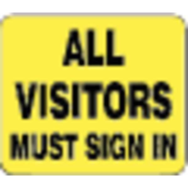 Tensabarrier Acrylic Sign, All Visitors Must Sign In SG2-35-1114-250-H