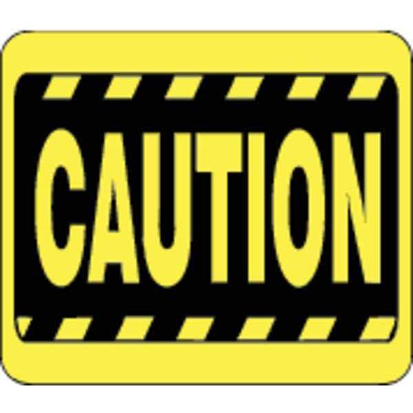 Tensabarrier Acrylic Sign, Yellow, 14 in. L, Caution SG3-35-1114-250-H