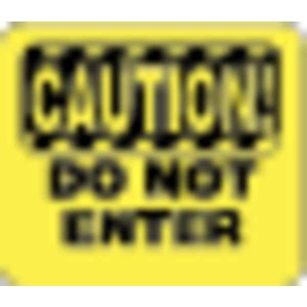 Tensabarrier Acrylic Sign, Yellw, Caution Do Not Enter SG6-35-1114-250-H
