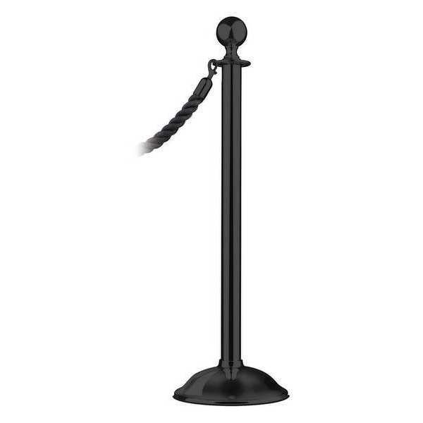 Lawrence Metal Sphere Top Post, Traditional, Satin Black 312T-33