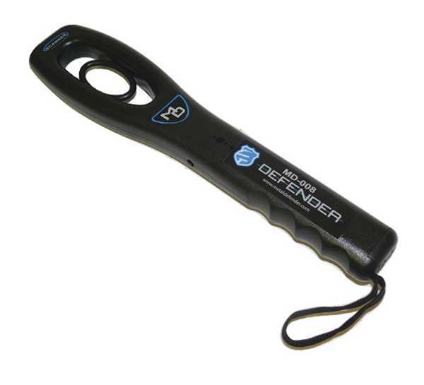 Metal Defender Handheld Metal Detector, LED, Black, 1 lb. MD-008