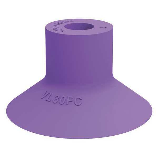Piab Suction Cup, Purple, 30mm Dia., 18mm H, PK5 VL30FC