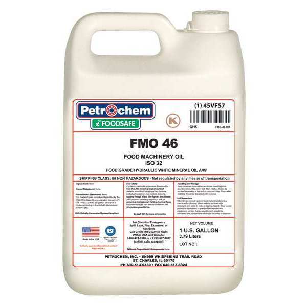 Petrochem 5 gal Pail, Hydraulic Oil, 46 ISO Viscosity, 15W SAE FMO 46-001