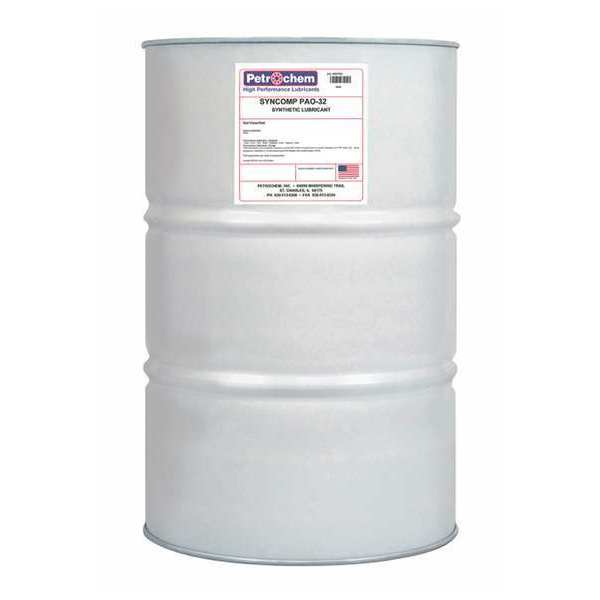 Petrochem Compressr Oil, 55gal, Drum, Polyalphaolefin SYNCOMP PAO-32-055