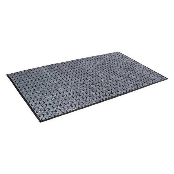Tire-Track Entrance Mat, Gray, 3 ft. W x TE0035GY