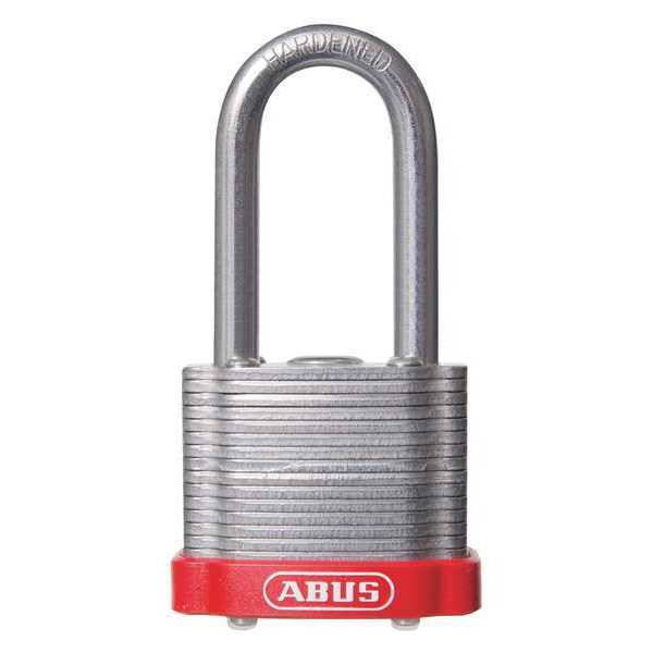 Abus Keyed Padlock, Open, Rectangular Steel Body, Hardened Steel Shackle, 11/16 in W, 3 PK 19359