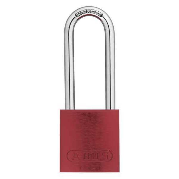 Abus Keyed Padlock, Open, Rectangular Aluminum Body, Hardened Steel Shackle, 13/16 in W, 6 PK 15422