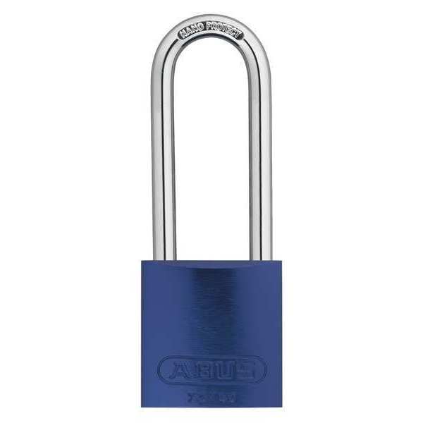 Abus Keyed Padlock, Open, Rectangular Aluminum Body, Hardened Steel Shackle, 13/16 in W, 3 PK 15414