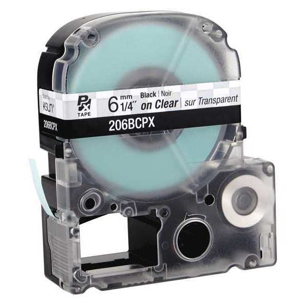 Epson Label Cartridge, Black on Clear, Labels/Roll: Continuous 206BCPX