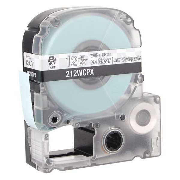 Epson Label Cartridge, White/Clear, Labels/Roll: Continuous 212WCPX