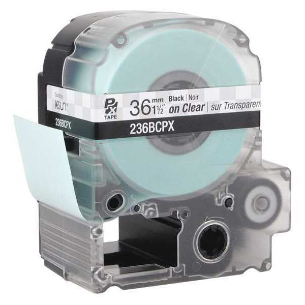 Epson Label Cartridge, Black on Clear, Labels/Roll: Continuous 236BCPX