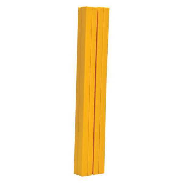 Zoro Select Column Protector, Yllw, 72inH, 12inW, I-Beam V-PAD-I-66-Y