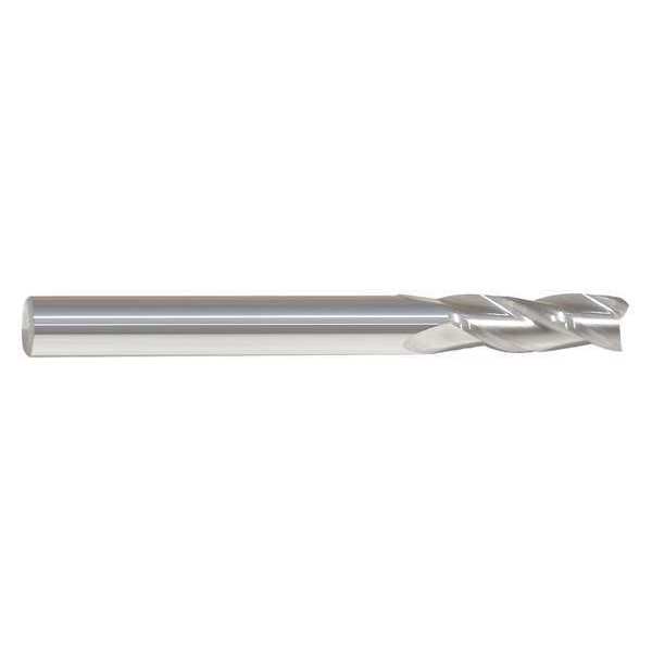 Zoro Select End Mill, 1/4 in.3 Flutes, Bright 205-001140