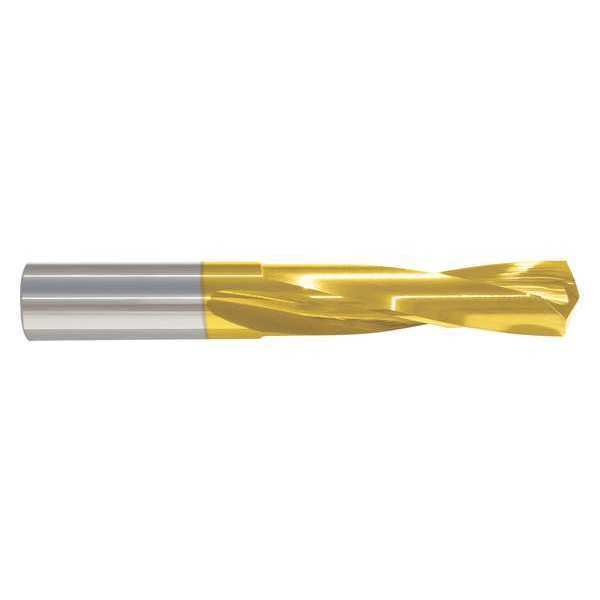 Zoro Select Screw Machine Drill Bit, 1/8 in Size, 135  Degrees Point Angle, Solid Carbide, TiN Finish 460-101250A