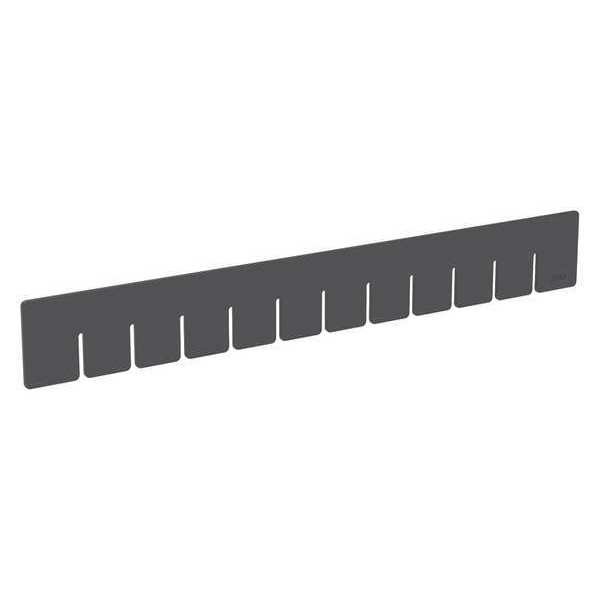 Akro-Mils Plastic Divider, Black, 15 3/16 in L, Not Applicable W, 2 in H, 6 PK 42162