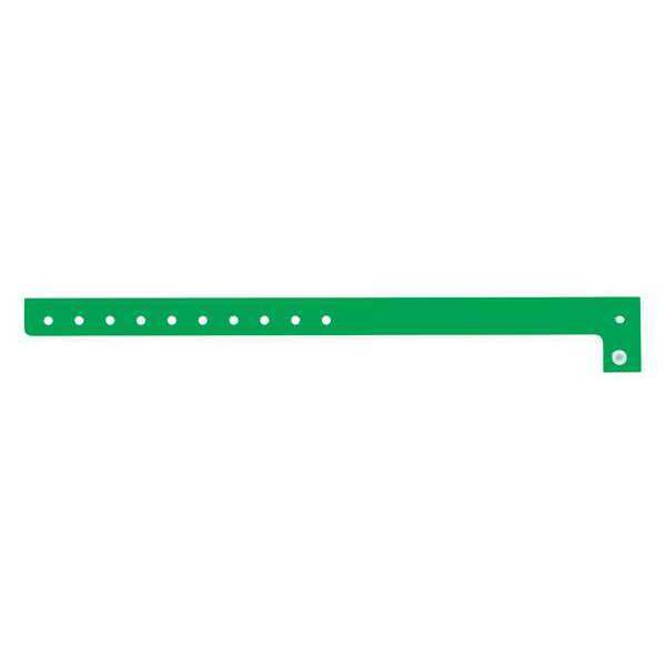 Identiplus ID Wristband, L-Shaped, Green, 5/8inW, PK500 P1-01