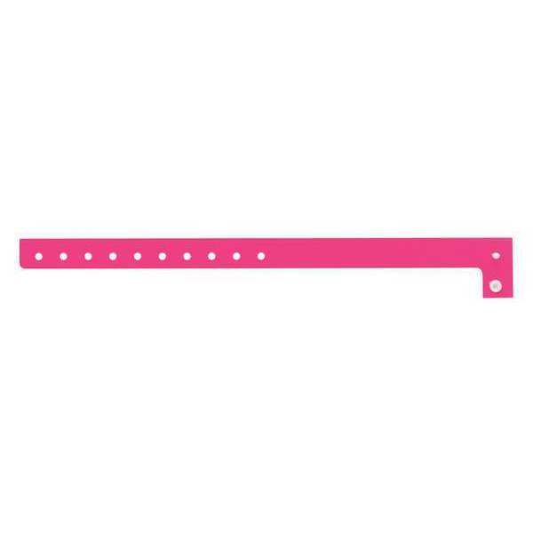 Identiplus ID Wristband, Plastic, L-Shaped, Pink, PK500 P1-07