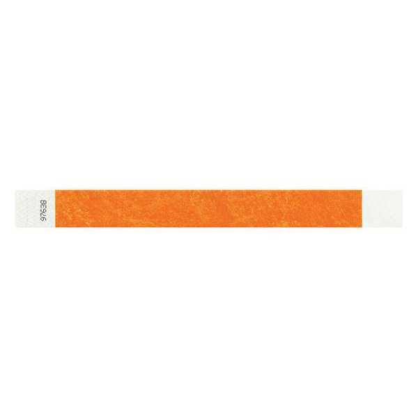 Identiplus ID Wristband, Adhesive, Orange, 1in W, PK500 T2-04