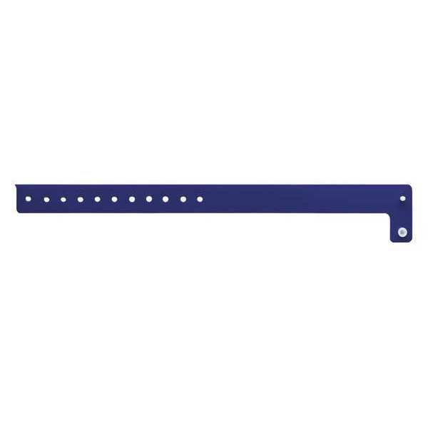 Identiplus ID Wristband, Vinyl, L-Shaped, Blue, PK500 V1-15