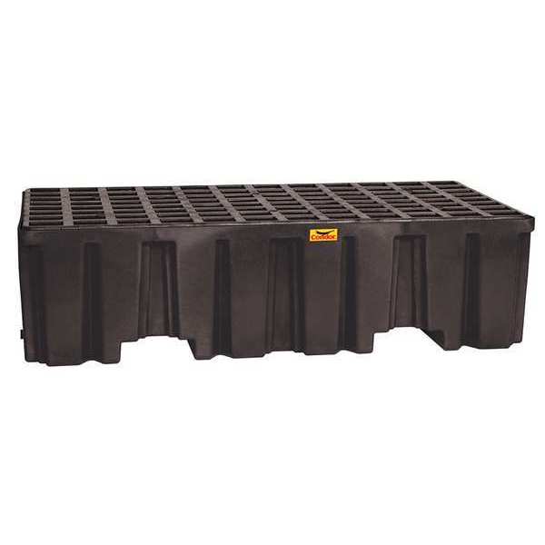 Condor Drum Spill Containment Pallet, 66 gal Spill Capacity, 2 Drum, 4000 lb., Polyethylene 1620BC