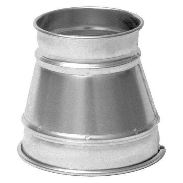 Nordfab Round Reducer, 10 in x 6 in Duct Dia, 304 Stainless Steel, 22 GA, 10 in W, 10" L, 10 in H 8040026054