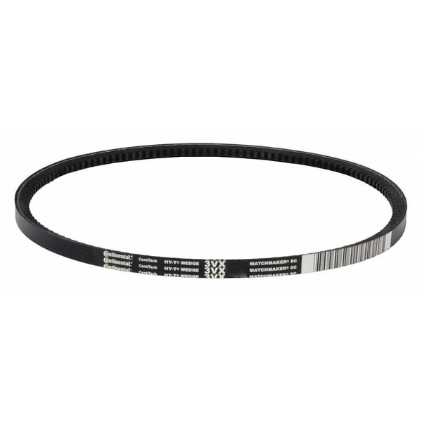 Continental Contitech 3VX630 Cogged V-Belt, 63" Outside Length, 3/8" Top Width, 1 Ribs 3VX630