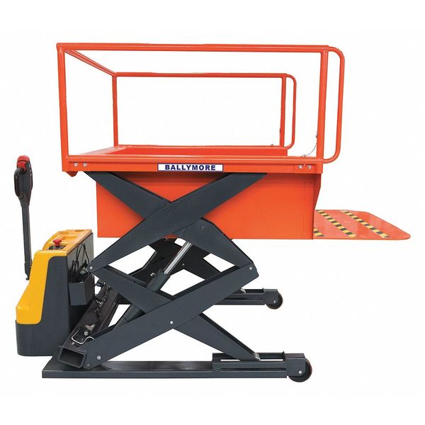 Ballymore Scissor Lift Table, 1250 lb. Cap, 47"W. 75"L PLDPLUS