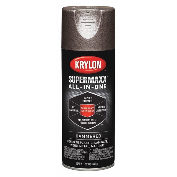 Krylon Hammered Spray Paint, Brown, Hammered, 12 oz. K08986007