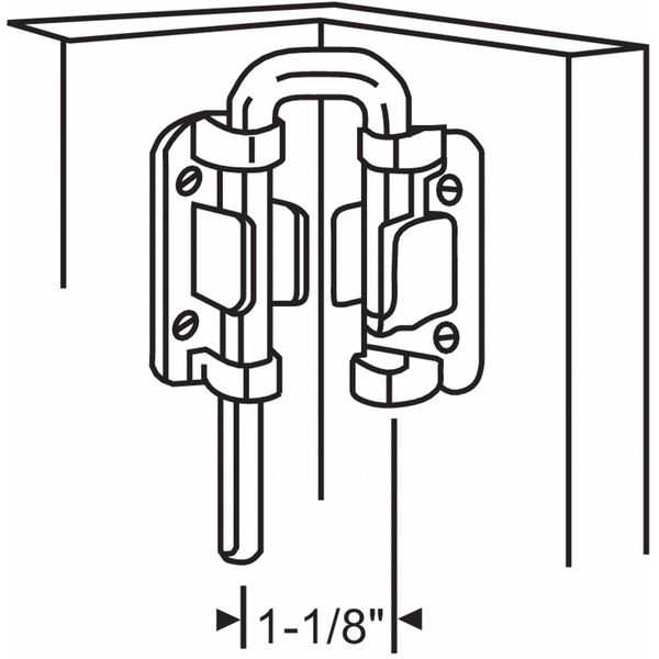 Zoro Select Security Latch, 3-53/64" L x 19/32" H 16-185